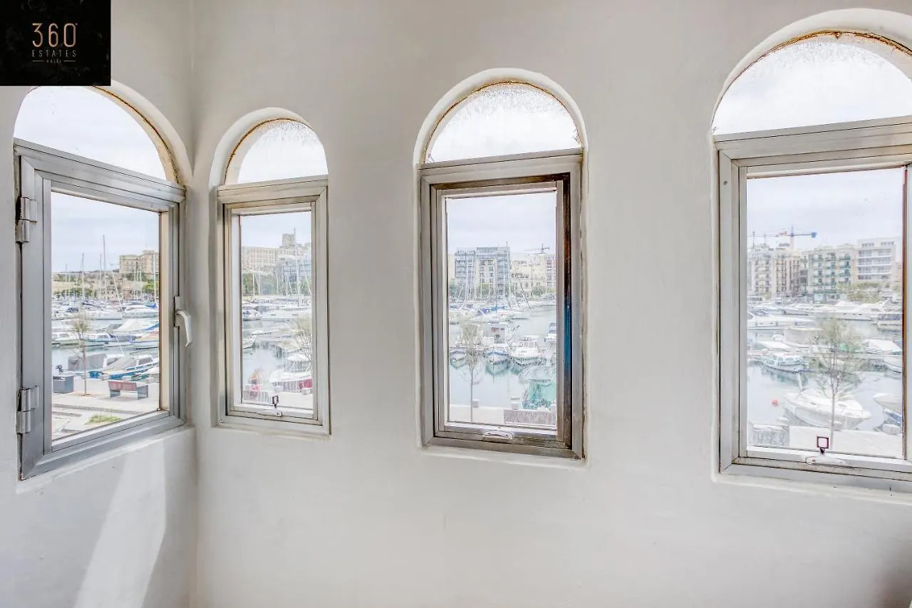 Marina View Apt Slps 9 With Private Terrace & Bbq By 360 Estates Ta Xbiex Apartament