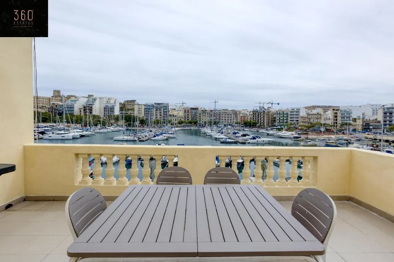 Apartment Marina View Apt Slps 9 With Private Terrace & Bbq By 360 Estates Ta Xbiex Malta