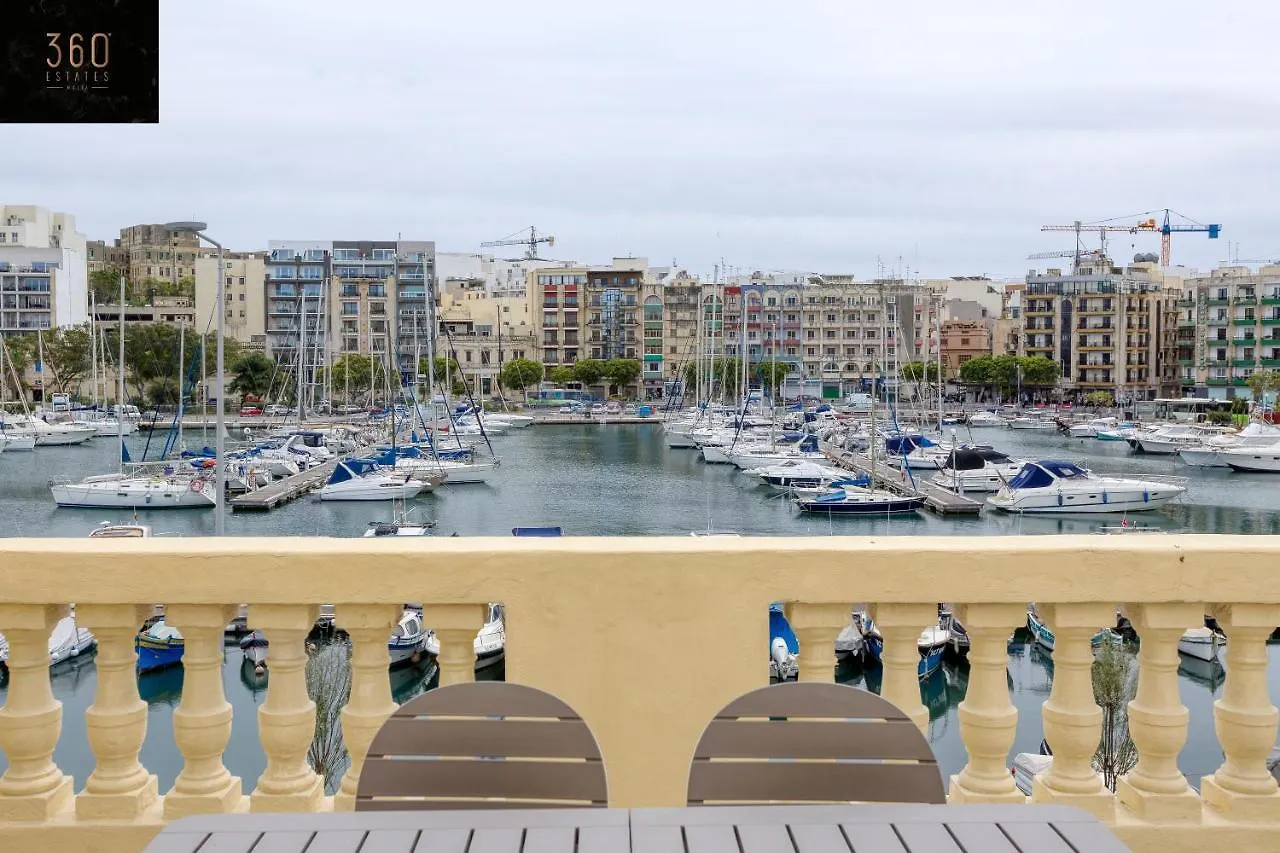 Marina View Apt Slps 9 With Private Terrace & Bbq By 360 Estates Ta Xbiex Apartment