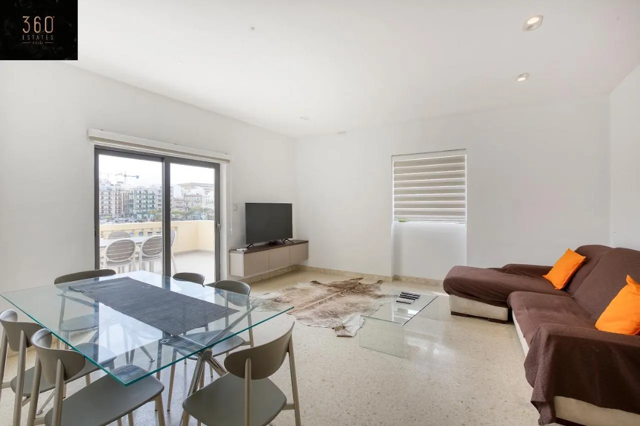 Marina View Apt Slps 9 With Private Terrace & Bbq By 360 Estates Ta Xbiex Apartment